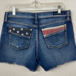 Rock & Republic American Flag Jean Shorts